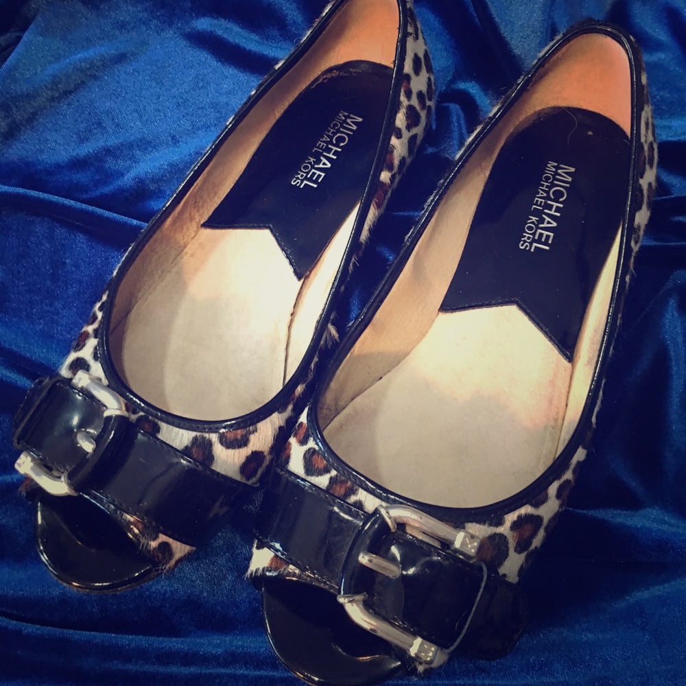 Michael Kors calf hair flats